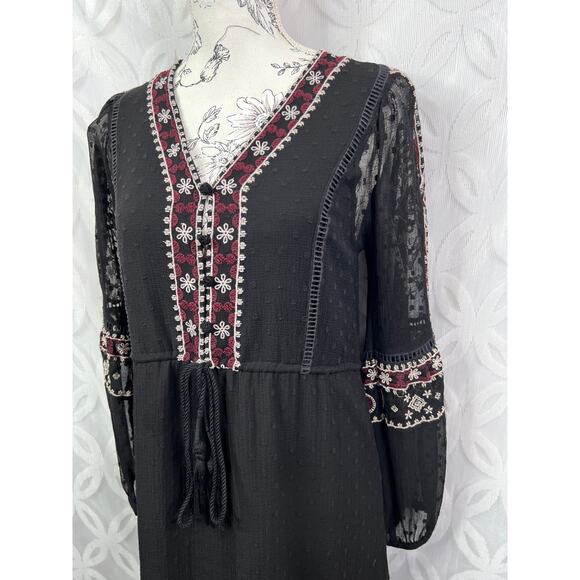 Zara Women Oversized Swiss Dot Embroidery Midi Dress Size XS - Picture 11 of 14